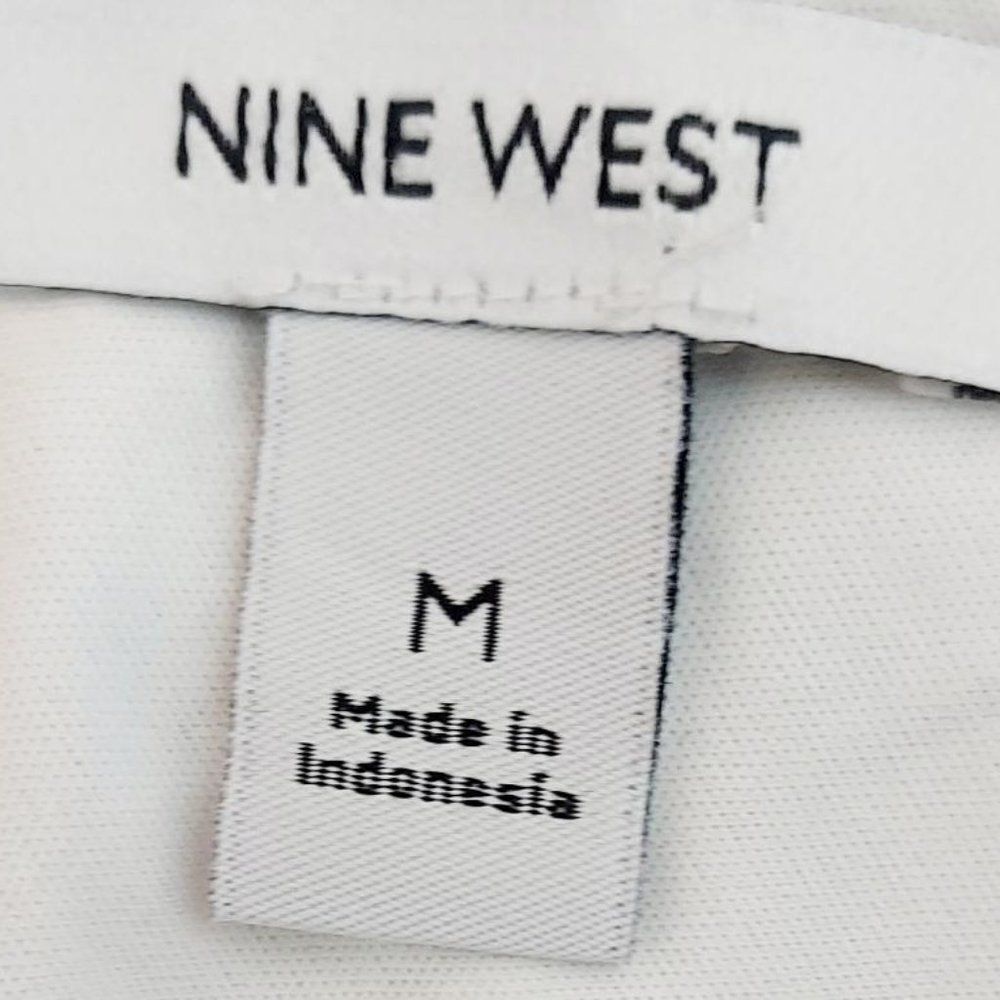 Nine West Women's One Shoulder Belted Dress White Size Medium - Picture 6 of 8
